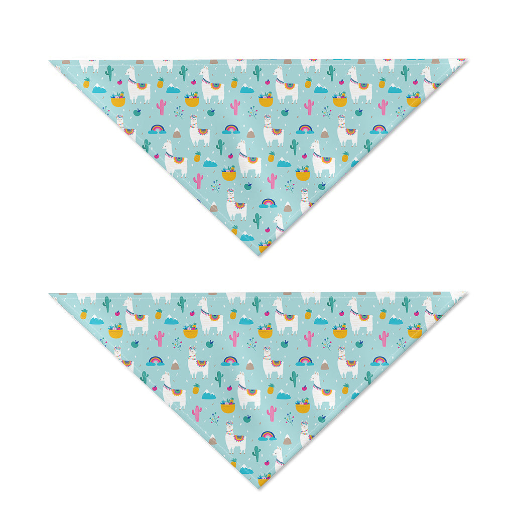 Happy Llama And Cactus Pattern Print Dog Bandana