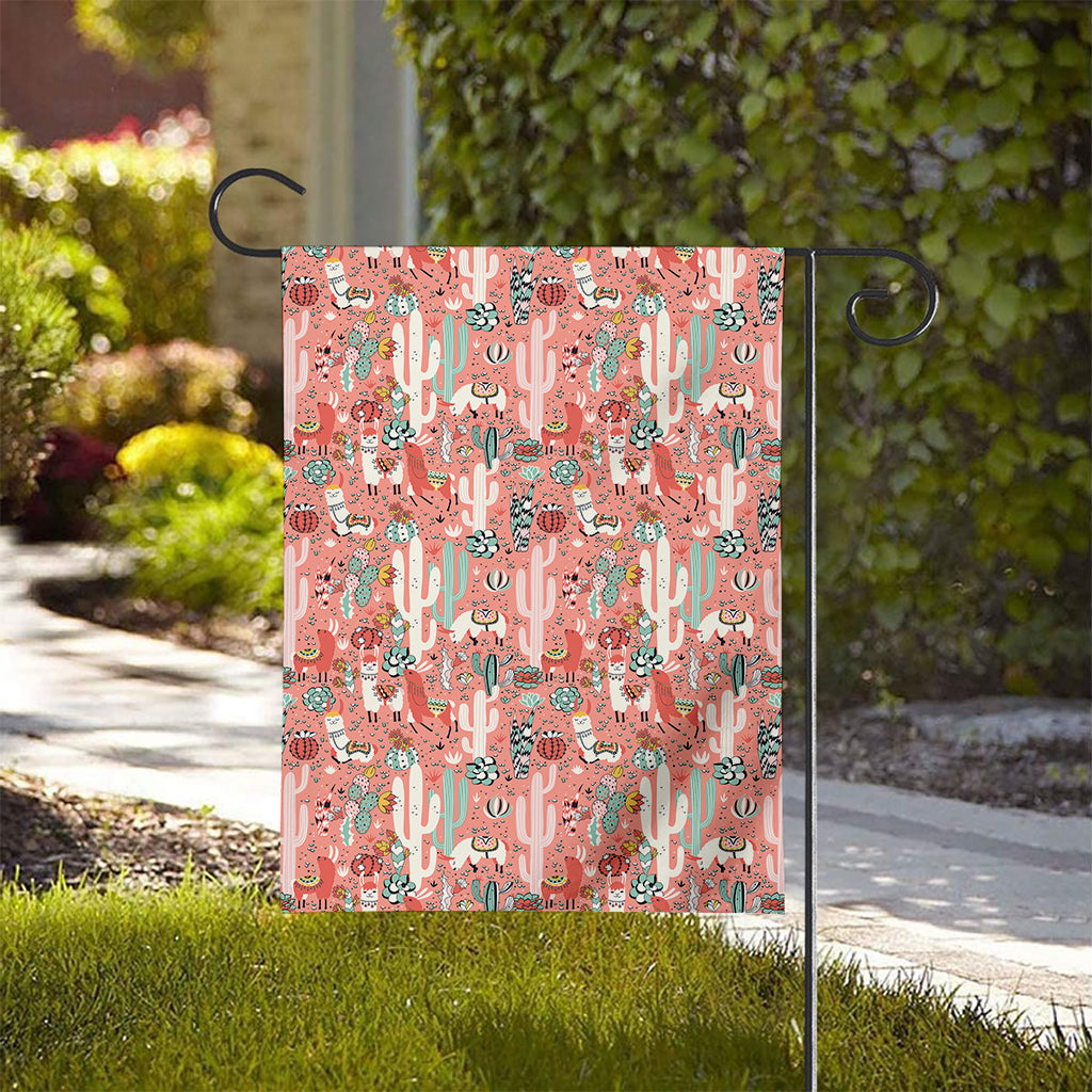 Happy Llama Pattern Print House Flag