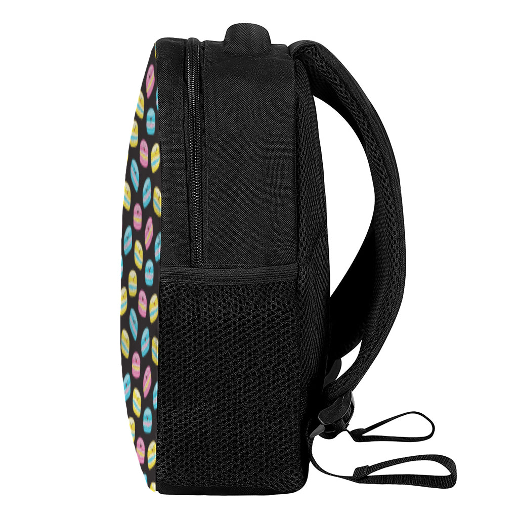 Happy Macarons Pattern Print Casual Backpack