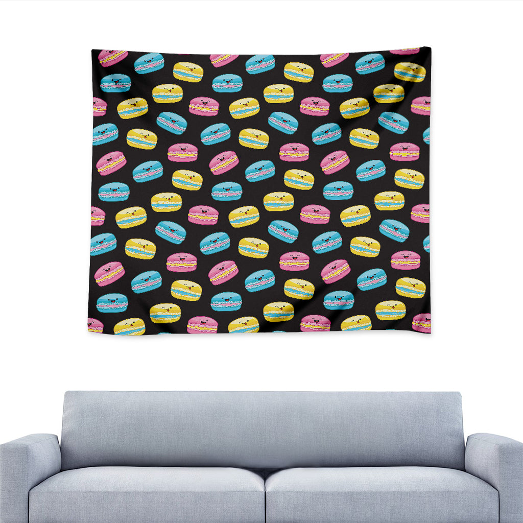Happy Macarons Pattern Print Tapestry