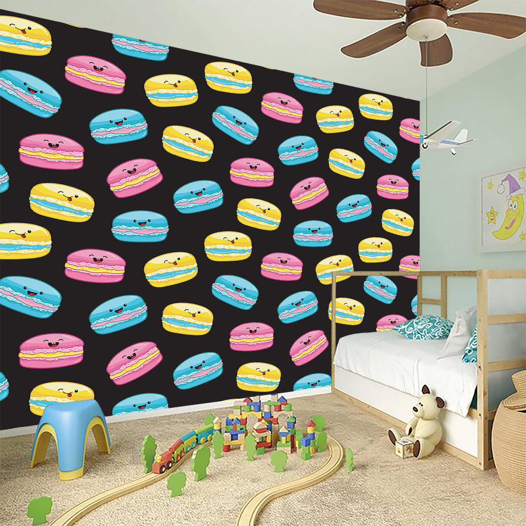 Happy Macarons Pattern Print Wall Sticker