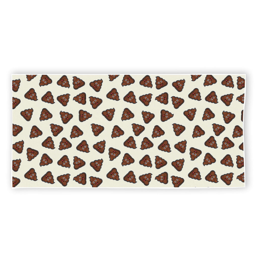 Happy Poop Pattern Print Beach Towel