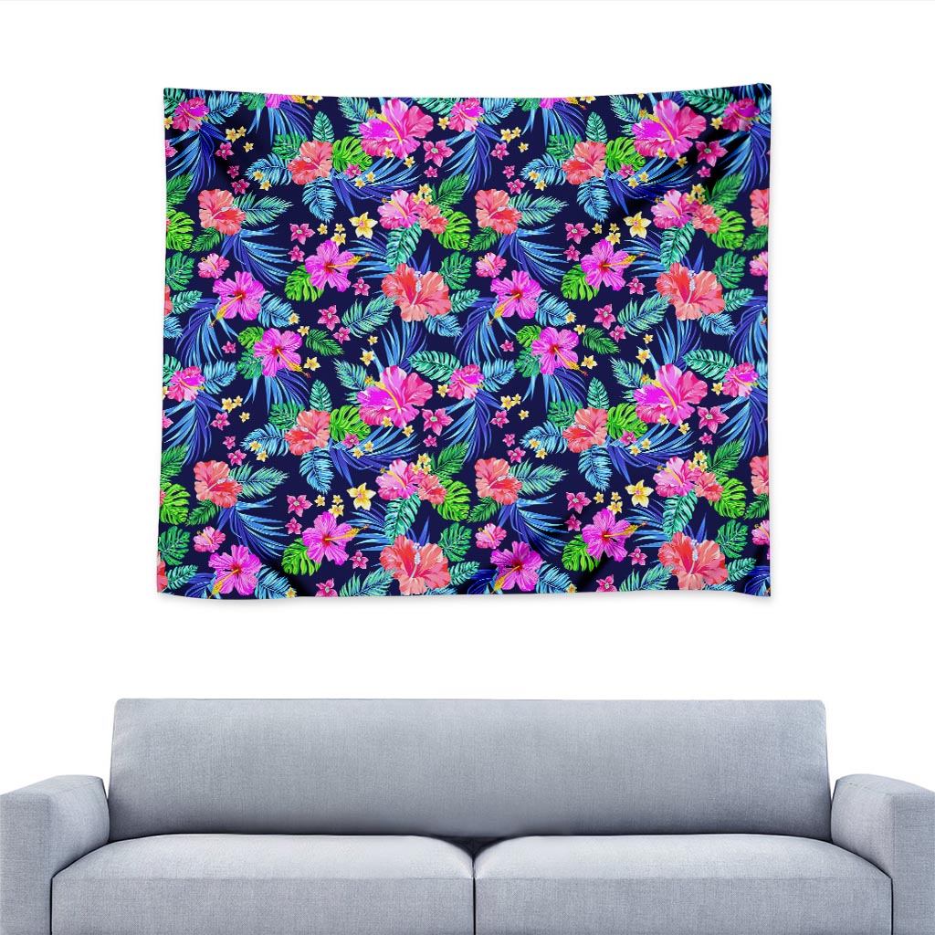 Hawaii Exotic Flowers Pattern Print Tapestry