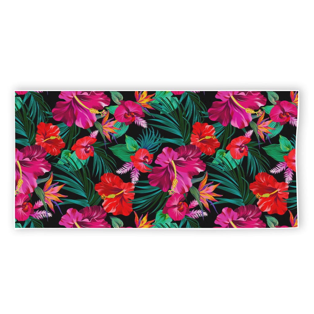 Hawaii Floral Flowers Pattern Print Beach Towel