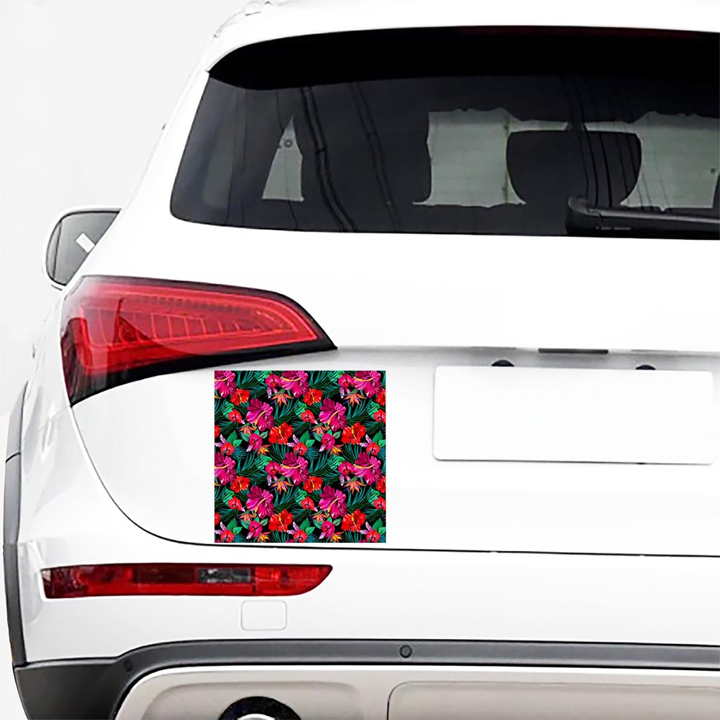 Hawaii Floral Flowers Pattern Print Car Sticker