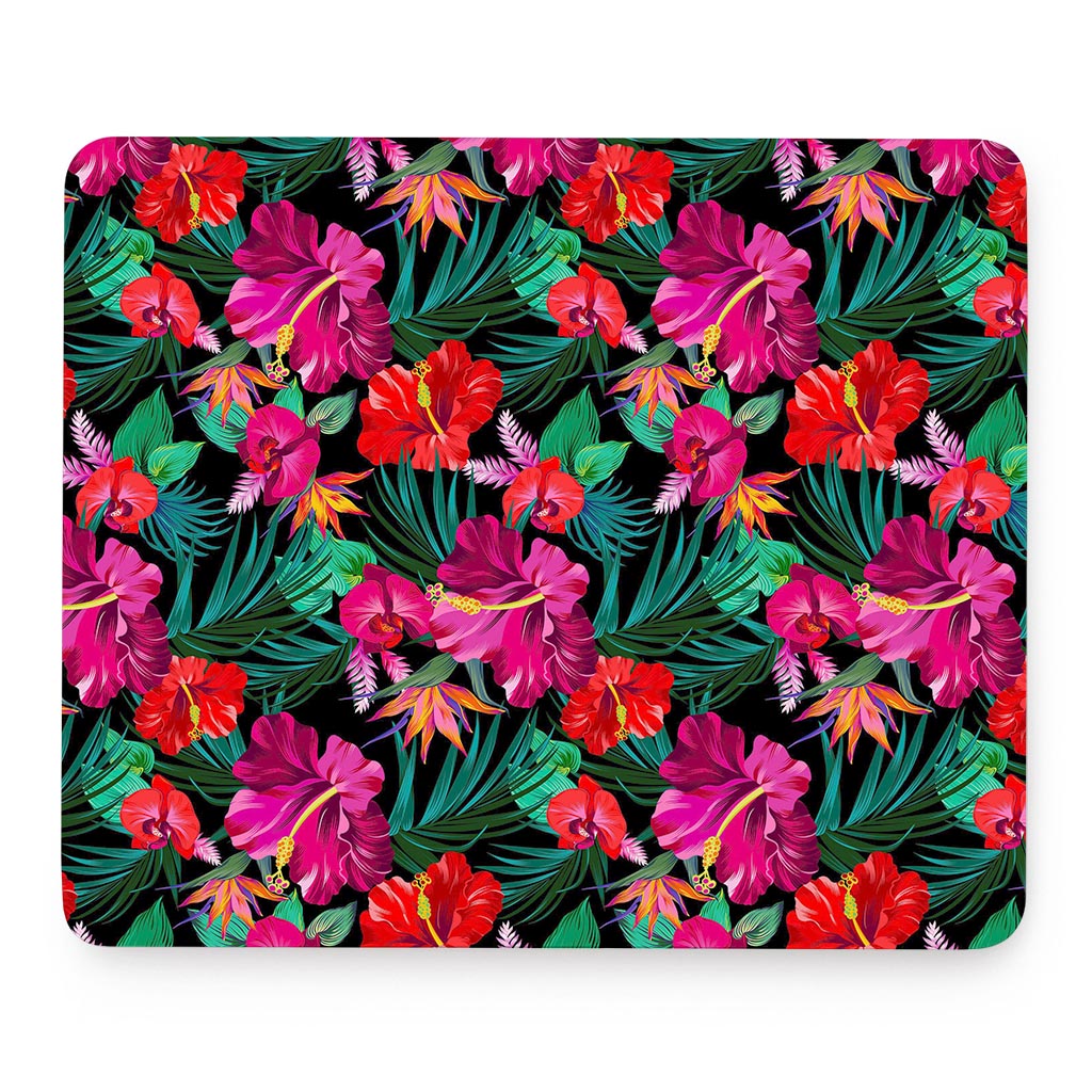 Hawaii Floral Flowers Pattern Print Mouse Pad