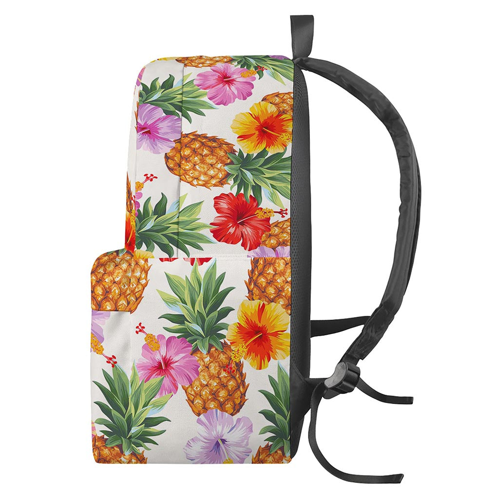 Hawaii Hibiscus Pineapple Pattern Print Backpack