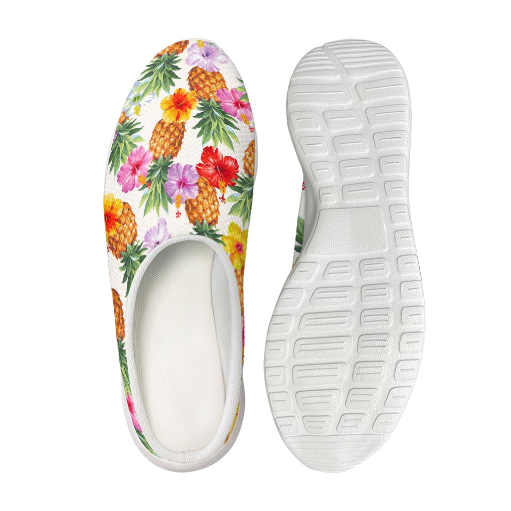 Hawaii Hibiscus Pineapple Pattern Print Mesh Casual Shoes
