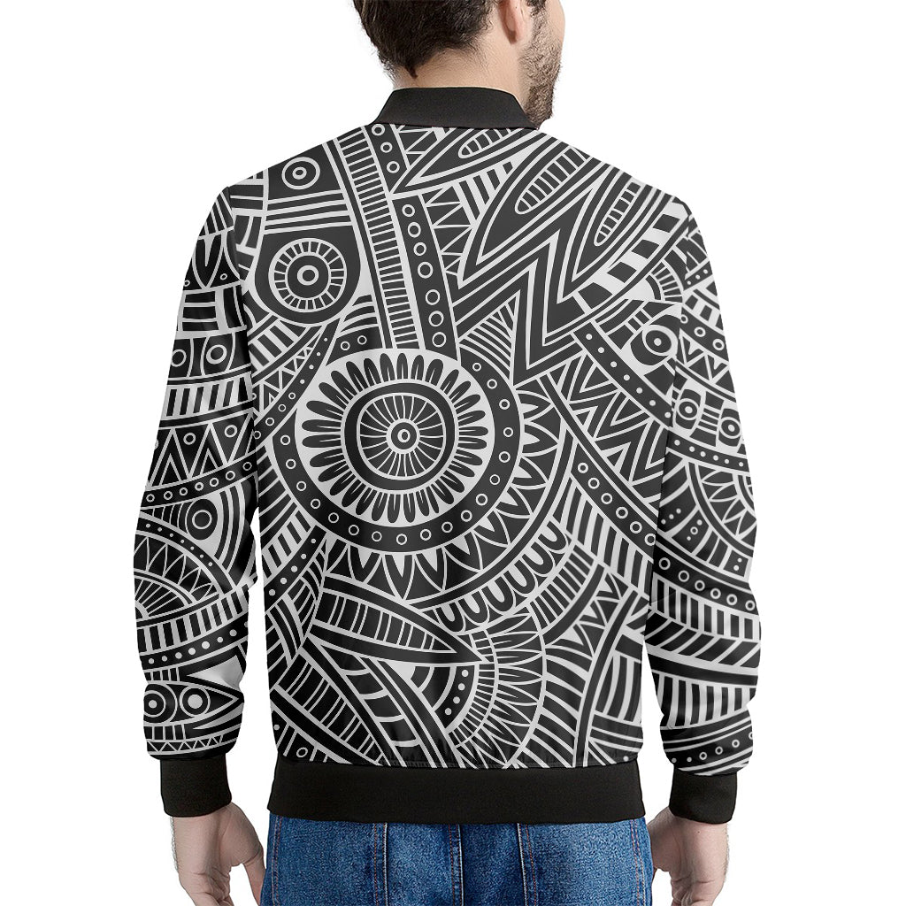 Hawaii Polynesian Tribal Print Men's Bomber Jacket