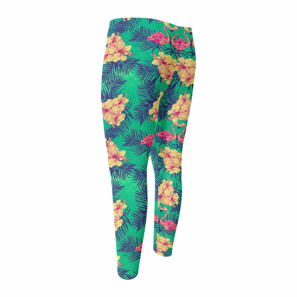 Hawaii Tropical Paradise Pattern Print Men's Compression Pants