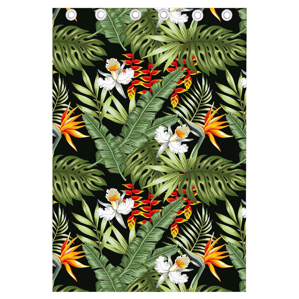 Hawaii Tropical Plants Pattern Print Curtain