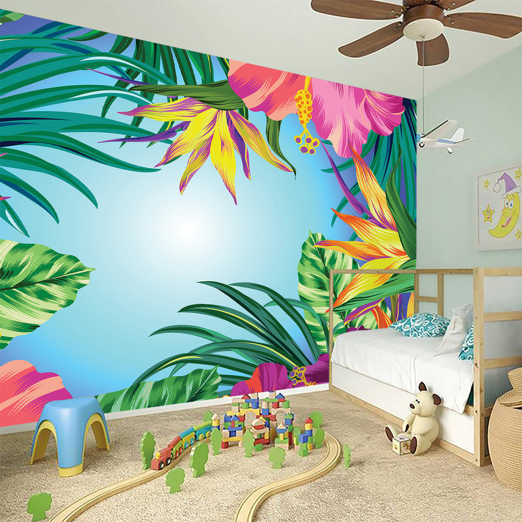 Hawaiian Aloha Flower Print Wall Sticker