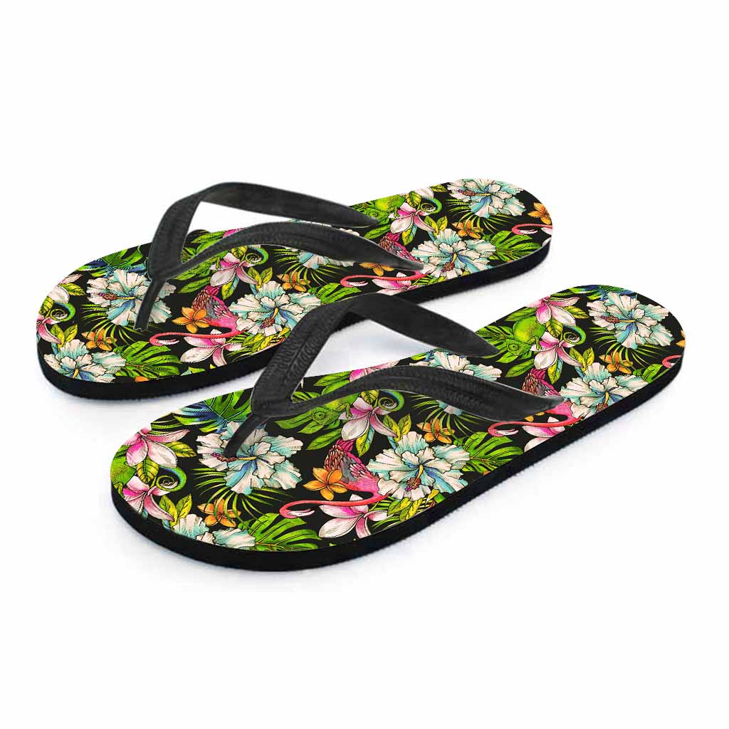 Hawaiian Aloha Tropical Pattern Print Flip Flops