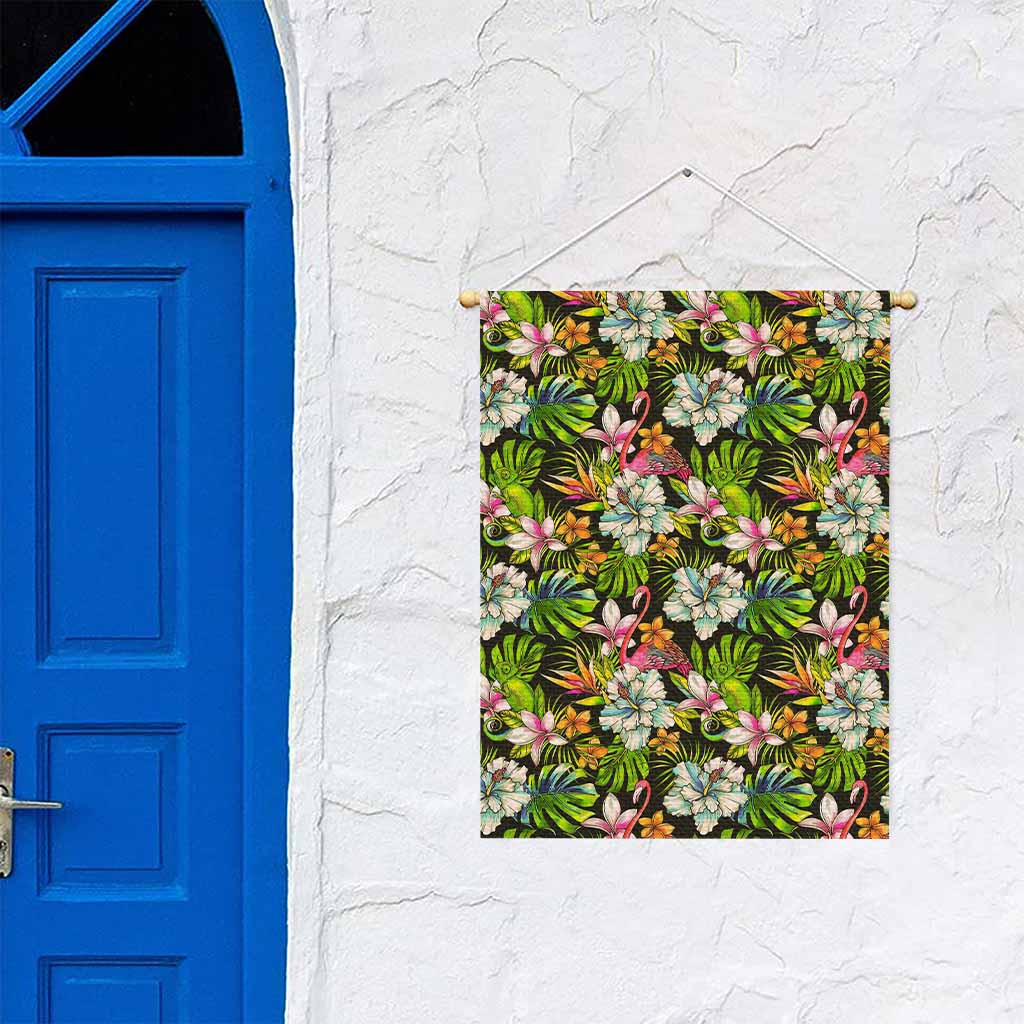 Hawaiian Aloha Tropical Pattern Print Garden Flag