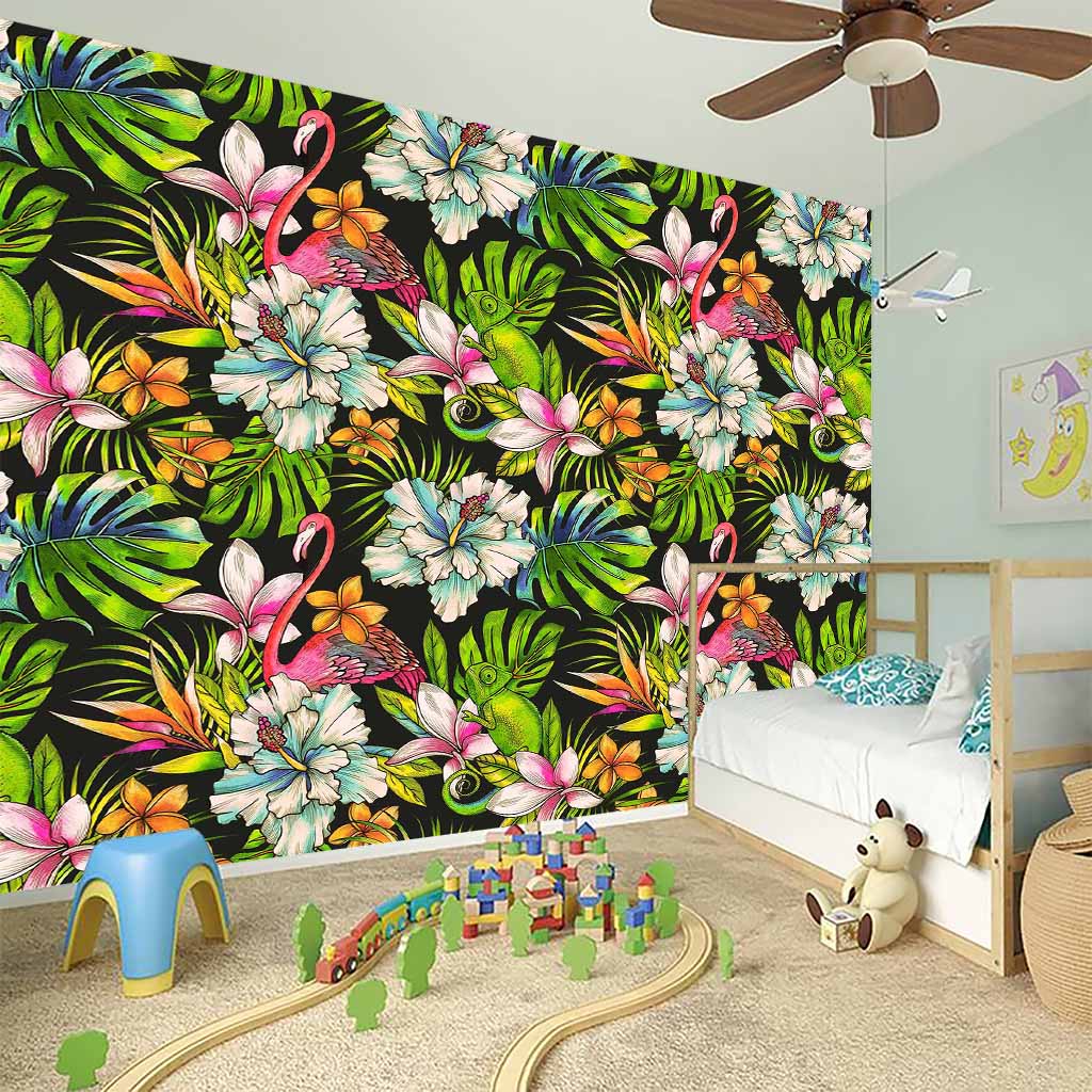 Hawaiian Aloha Tropical Pattern Print Wall Sticker
