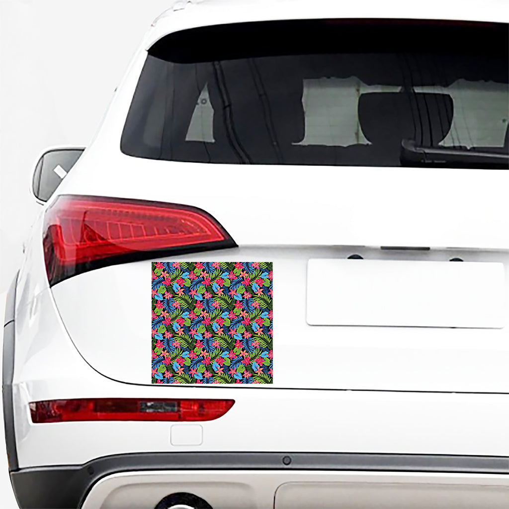 Hawaiian Floral Pattern Print Car Sticker