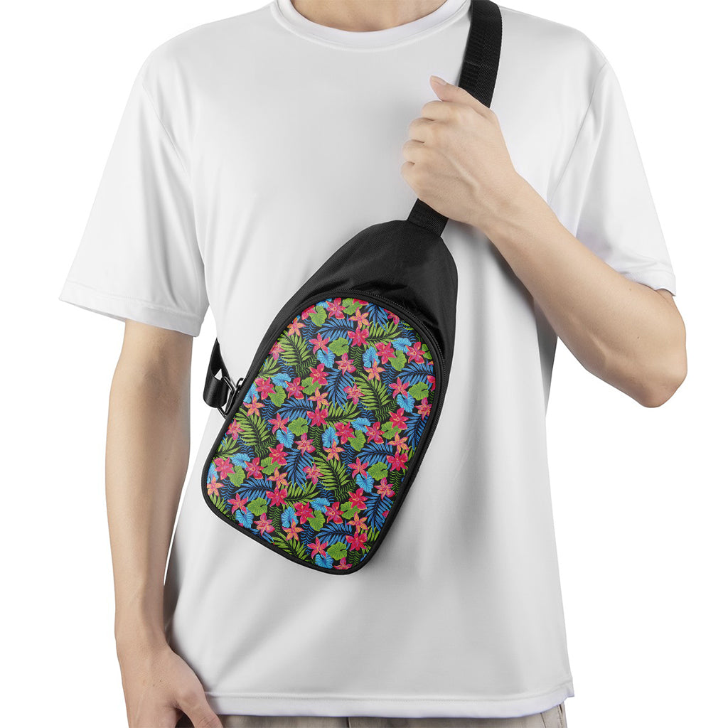 Hawaiian Floral Pattern Print Chest Bag