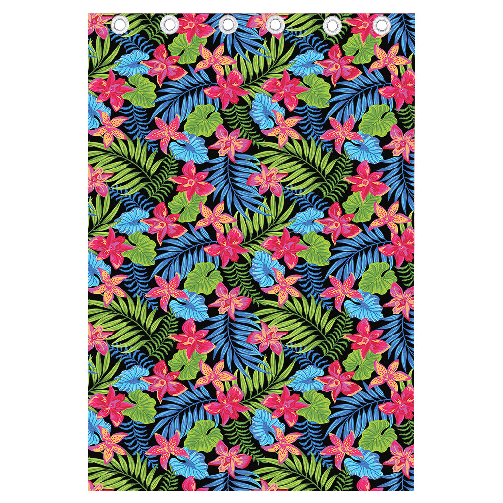 Hawaiian Floral Pattern Print Curtain