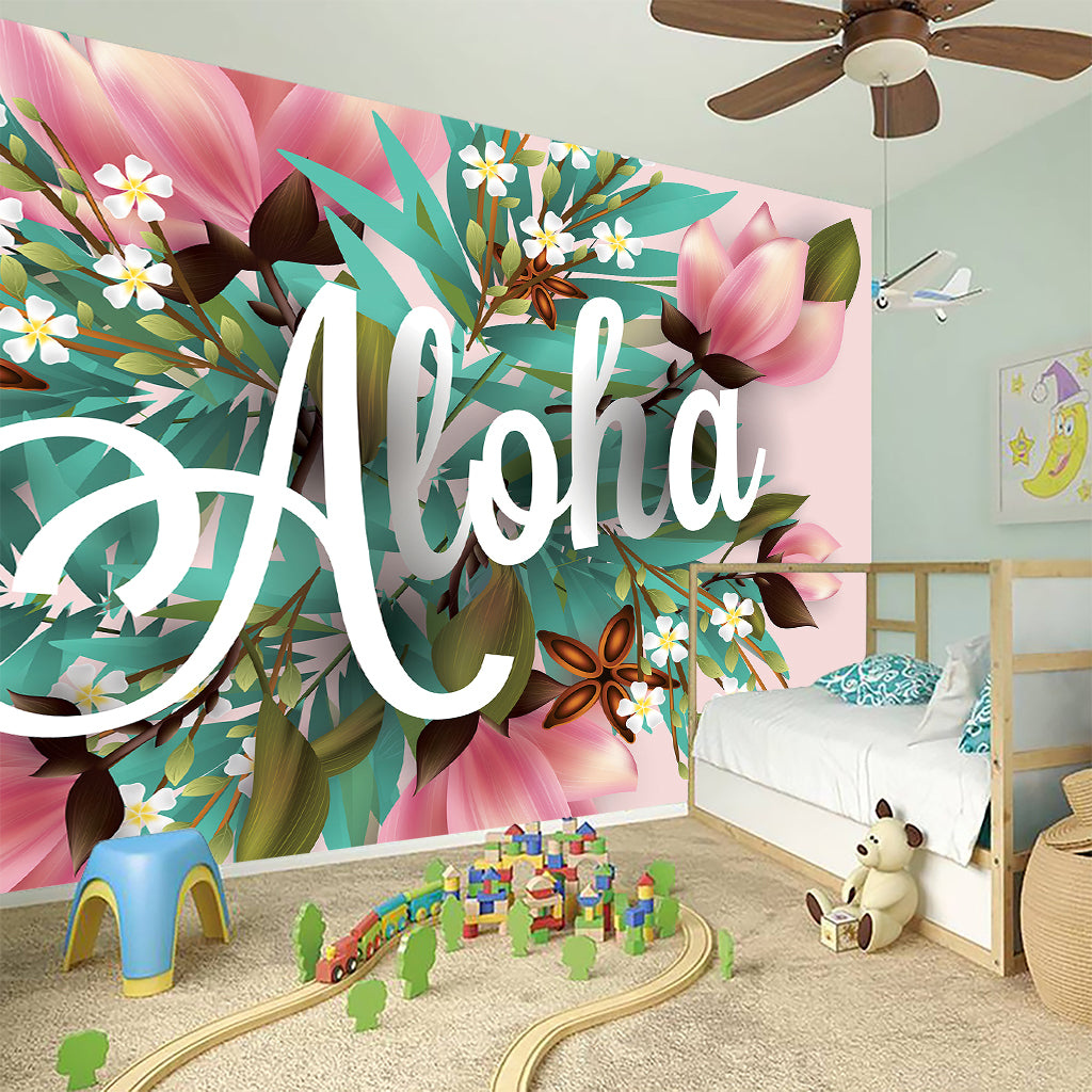 Hawaiian Flower Aloha Print Wall Sticker