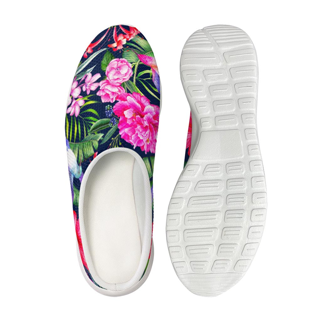 Hawaiian Tropical Birds Pattern Print Mesh Casual Shoes