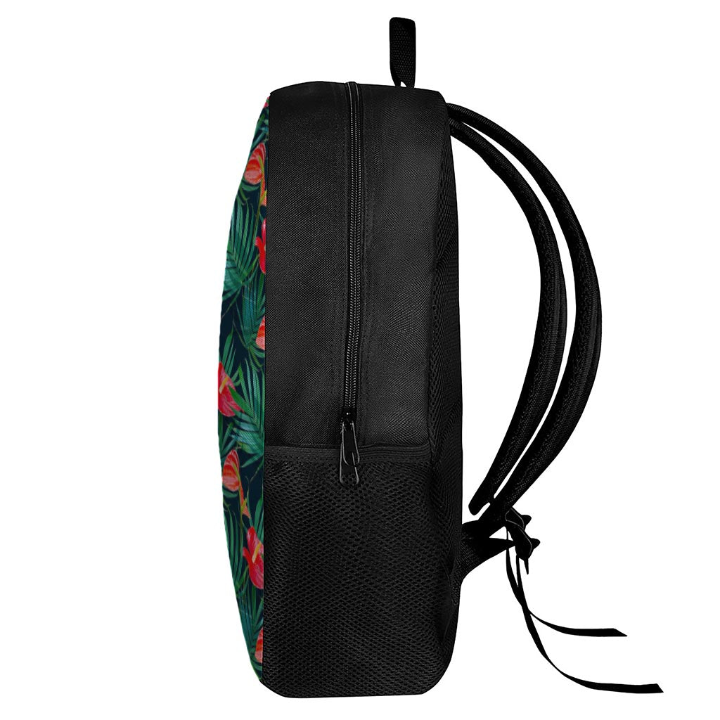 Hawaiian Tropical Flowers Pattern Print 17 Inch Backpack
