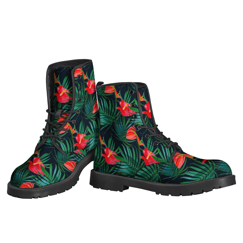 Hawaiian Tropical Flowers Pattern Print Backpack