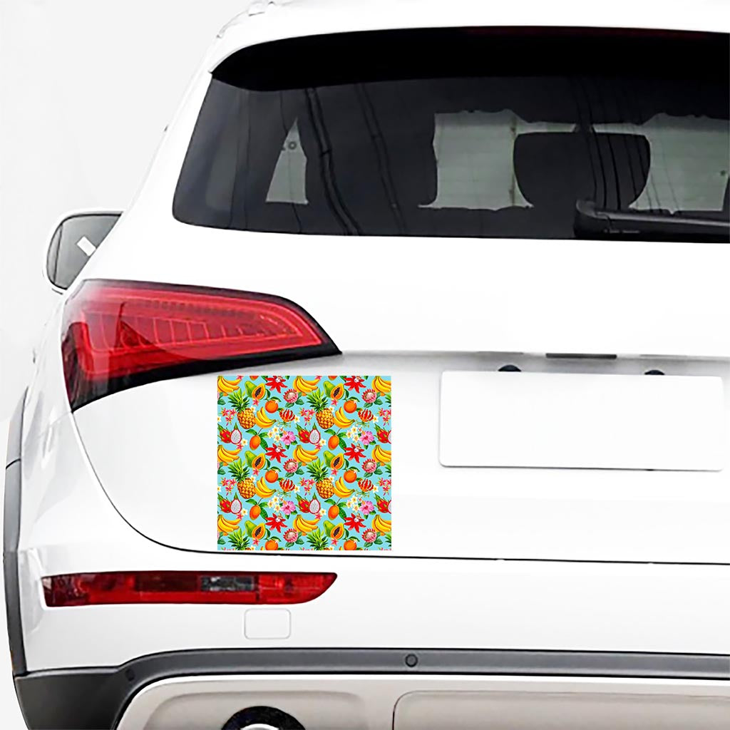 Hawaiian Tropical Fruits Pattern Print Car Sticker