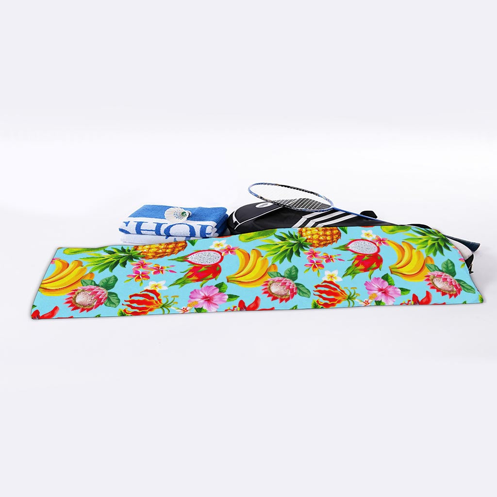 Hawaiian Tropical Fruits Pattern Print Sports Towel