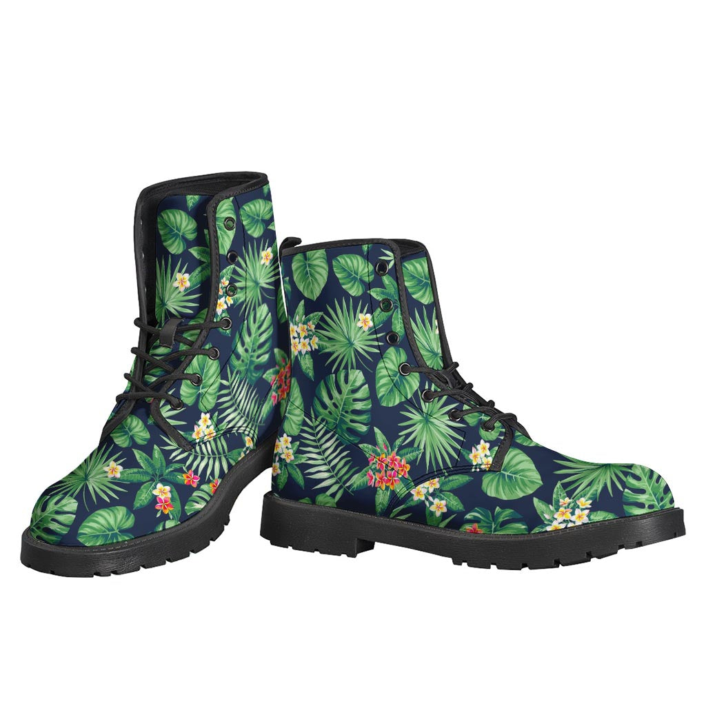 Hawaiian Tropical Leaves Pattern Print Backpack