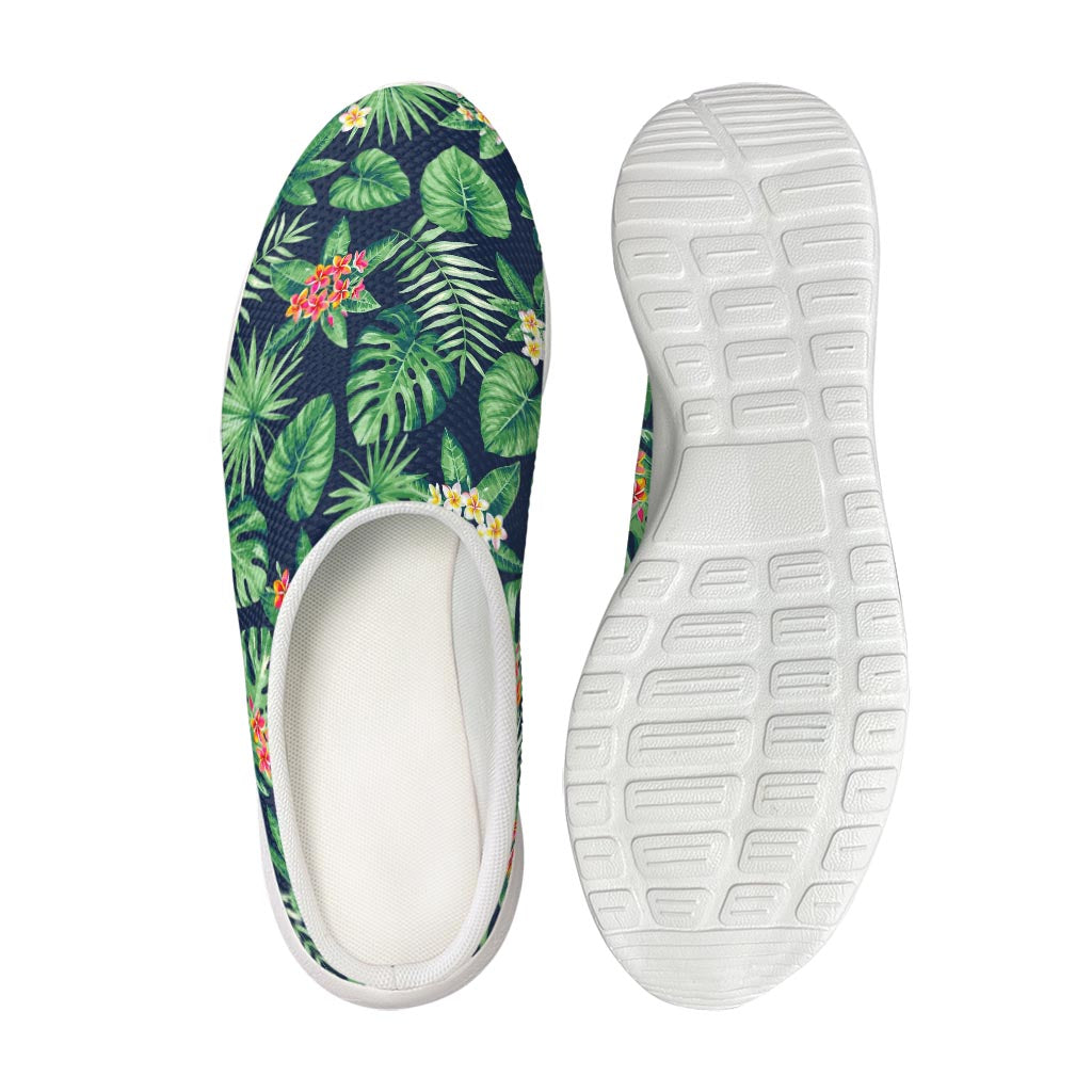 Hawaiian Tropical Leaves Pattern Print Mesh Casual Shoes