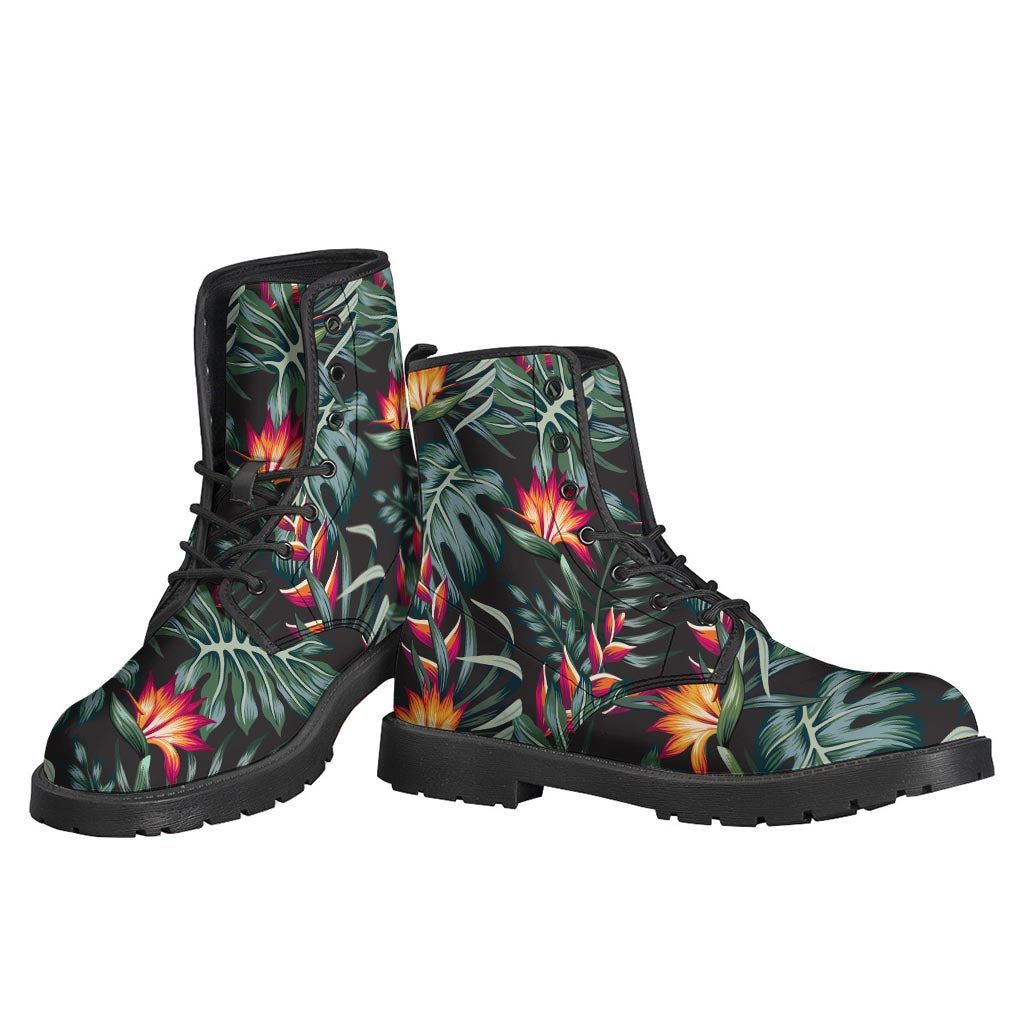 Hawaiian Tropical Plants Pattern Print Backpack