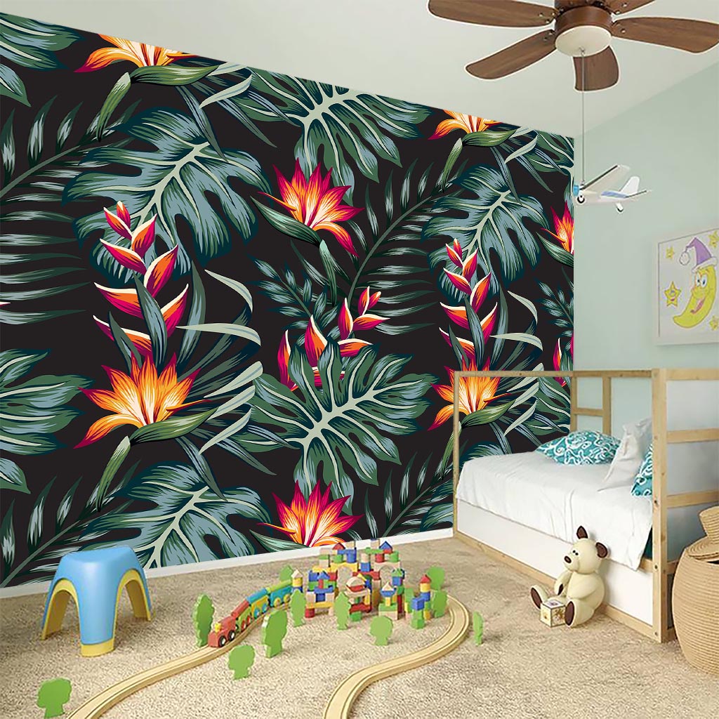 Hawaiian Tropical Plants Pattern Print Wall Sticker