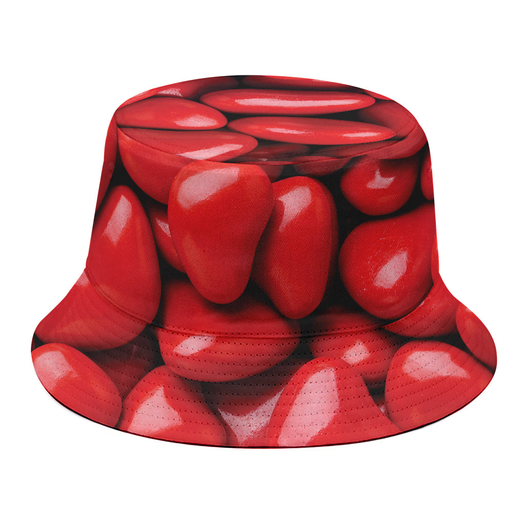 Heart Chocolate Candy Print Bucket Hat
