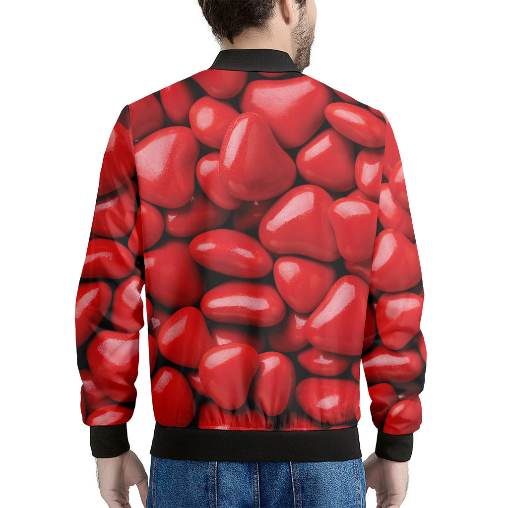 Heart Chocolate Candy Print Men's Bomber Jacket