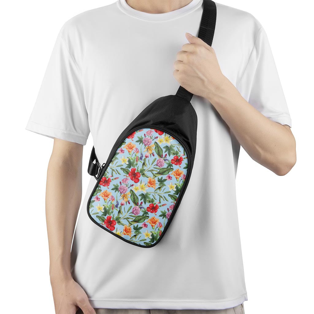 Hibiscus Flower Floral Pattern Print Chest Bag