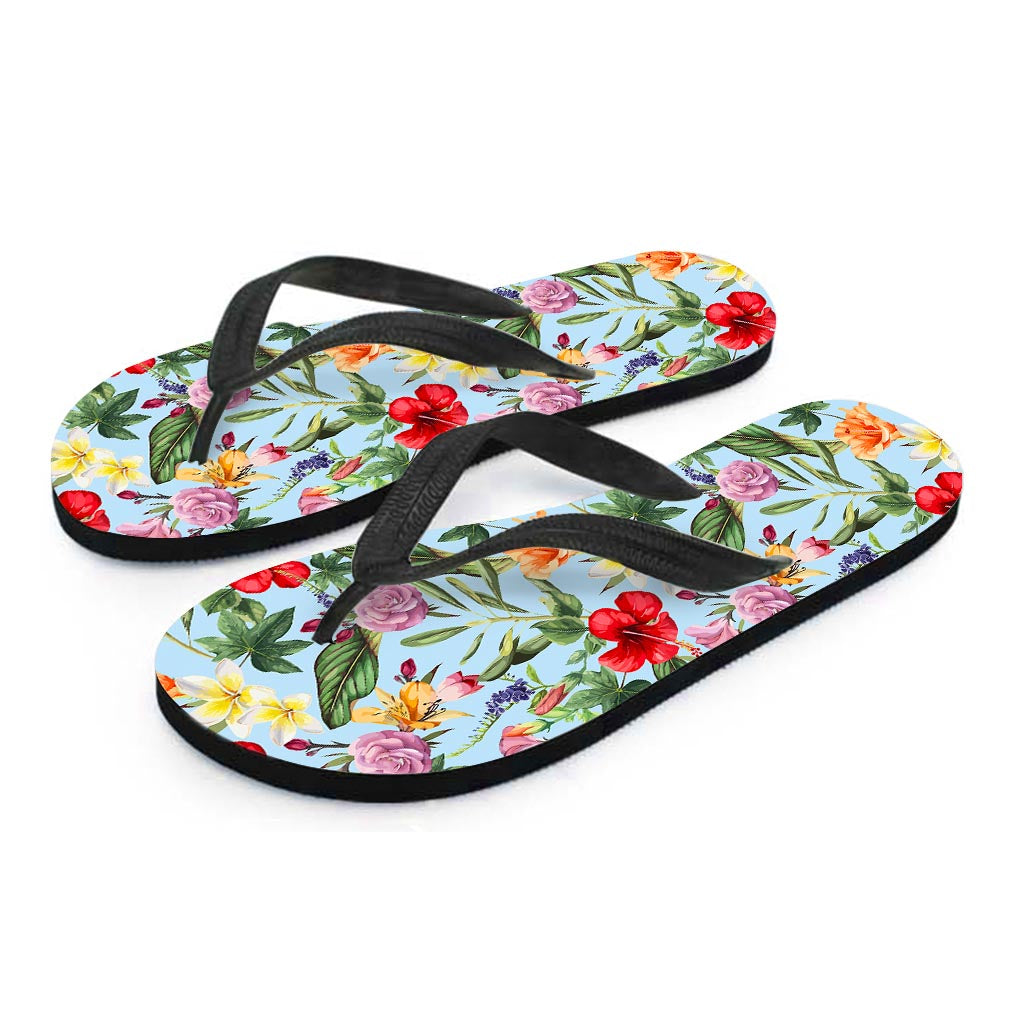 Hibiscus Flower Floral Pattern Print Flip Flops