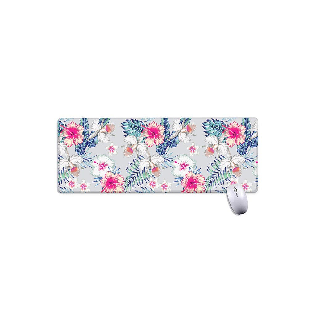 Hibiscus Orchids Hawaii Pattern Print Extended Mouse Pad