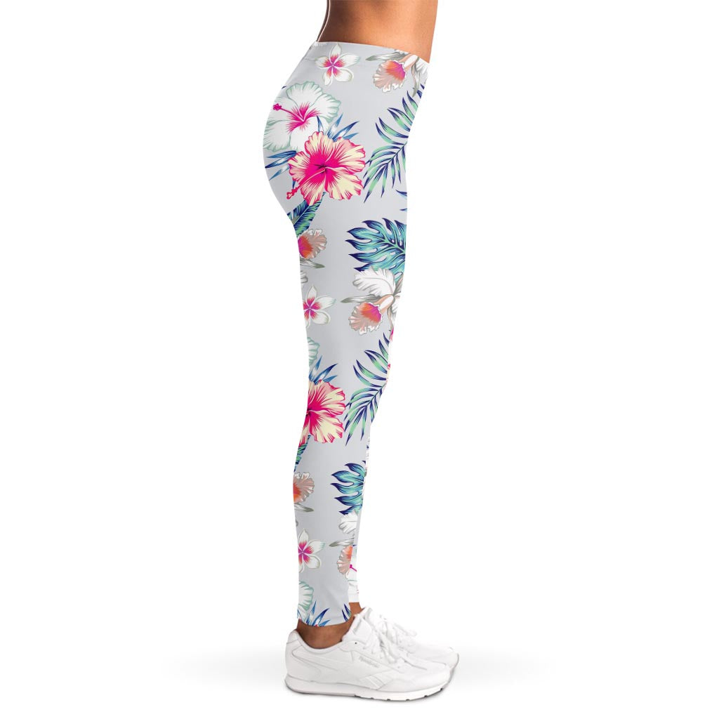 Hibiscus Orchids Hawaii Pattern Print Women's Leggings