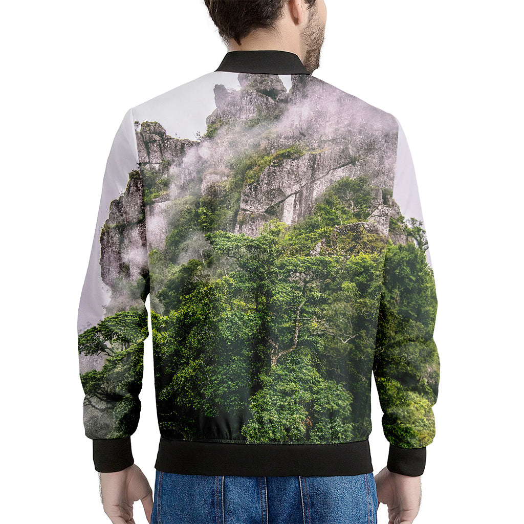 High Mountain Print Men's Bomber Jacket