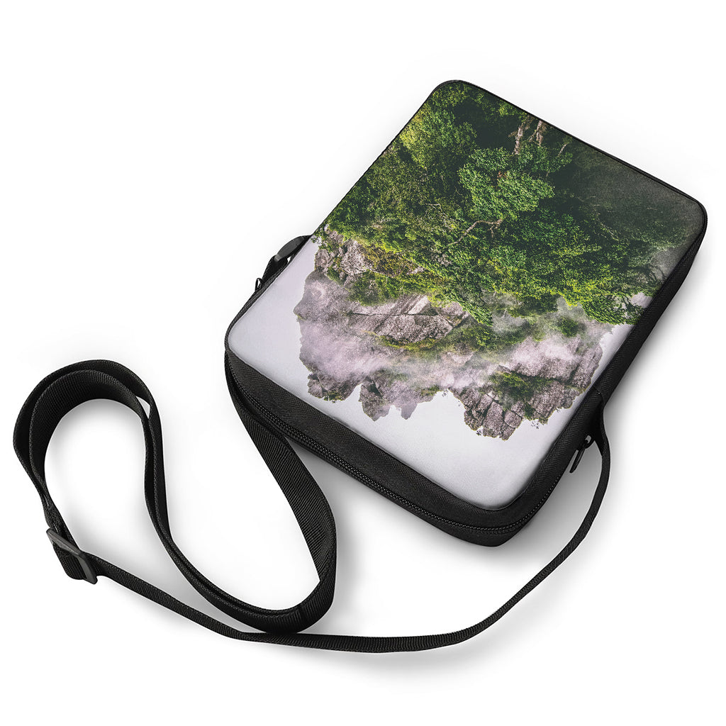 High Mountain Print Rectangular Crossbody Bag