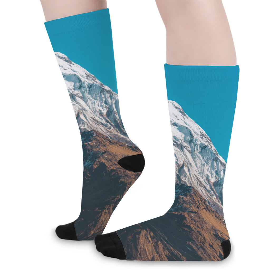 Himalaya Mountain Print Long Socks