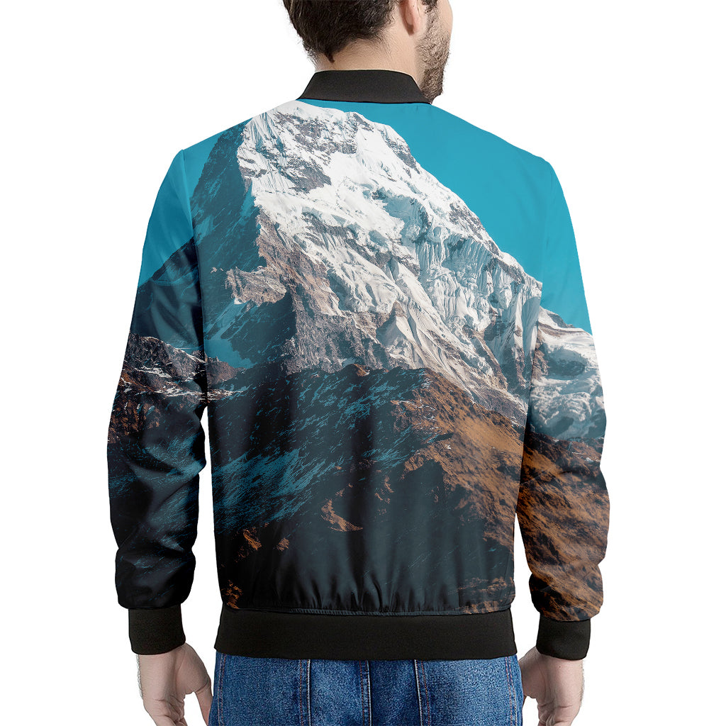 Himalaya Mountain Print Men's Bomber Jacket