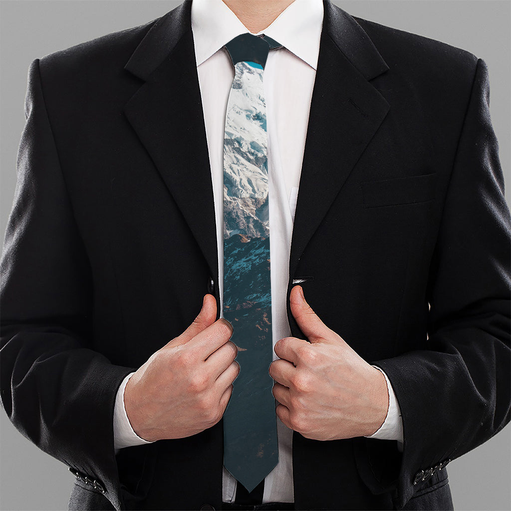 Himalaya Mountain Print Necktie