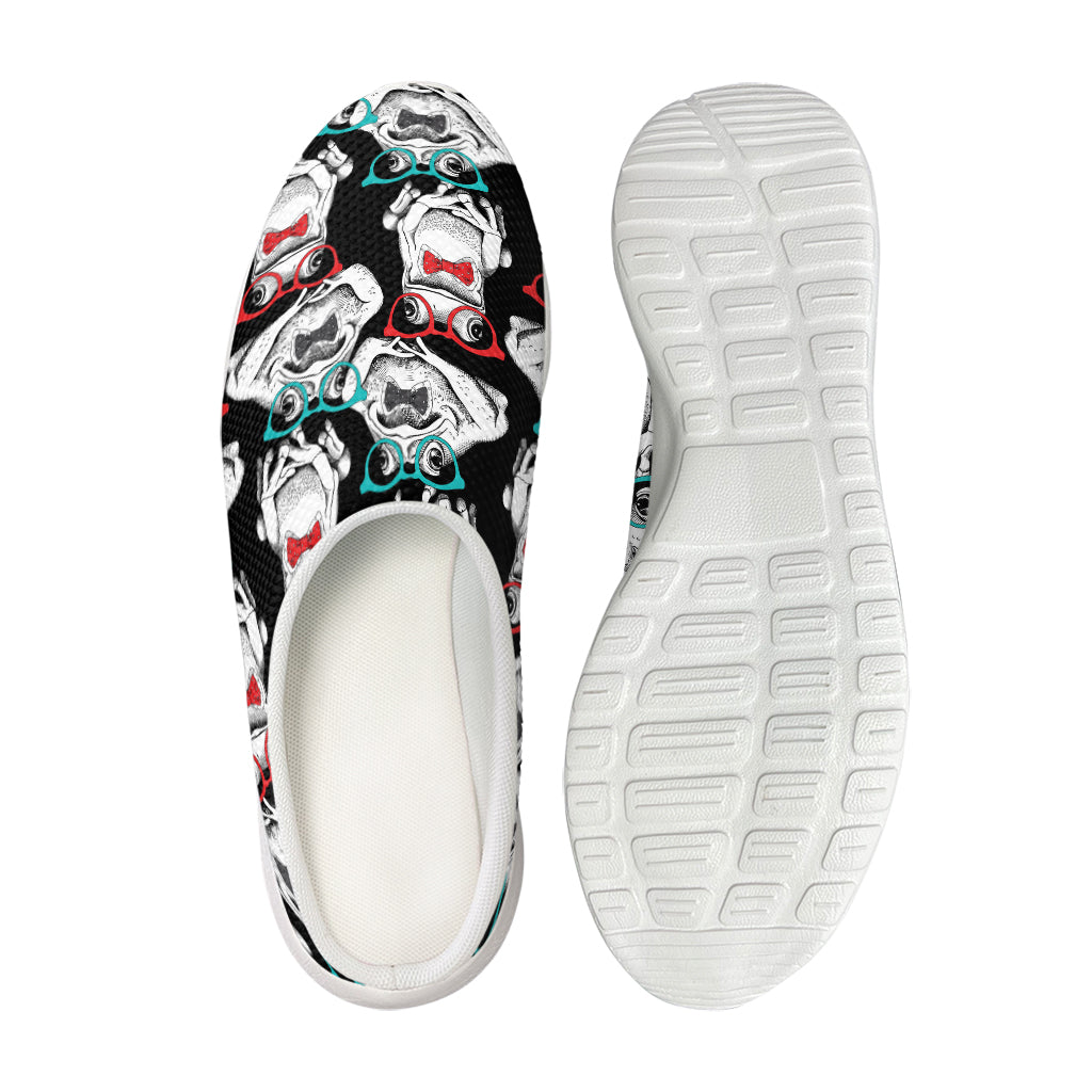 Hipster Frog Pattern Print Mesh Casual Shoes