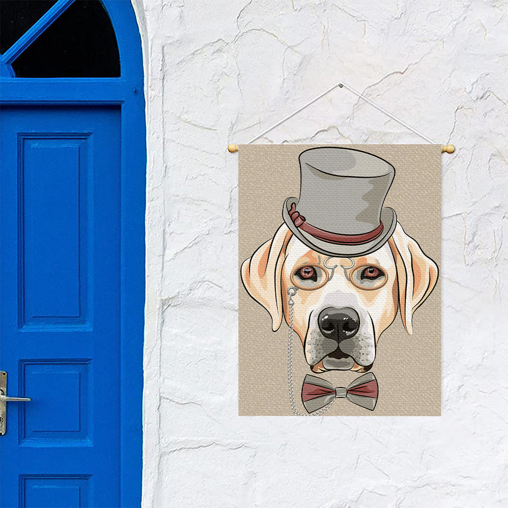 Hipster Labrador Retriever Print Garden Flag