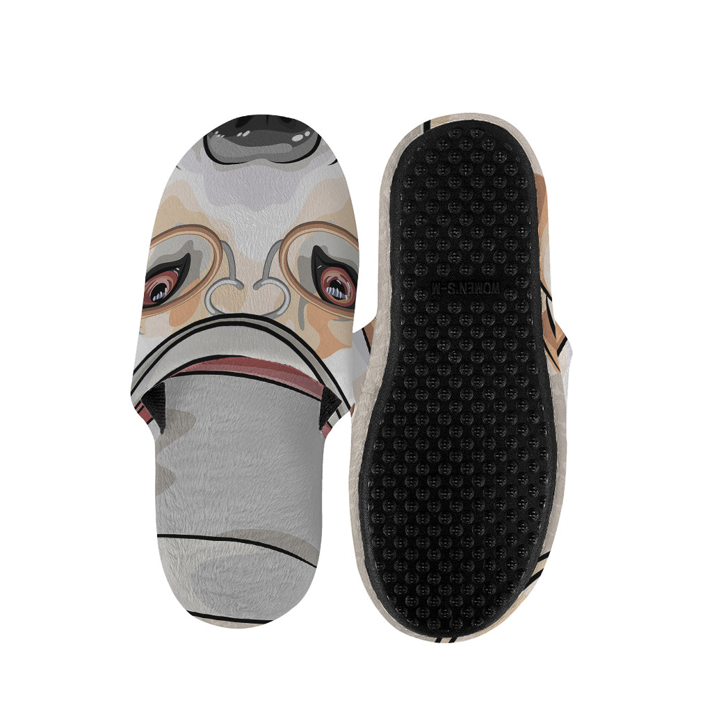 Hipster Labrador Retriever Print Slippers