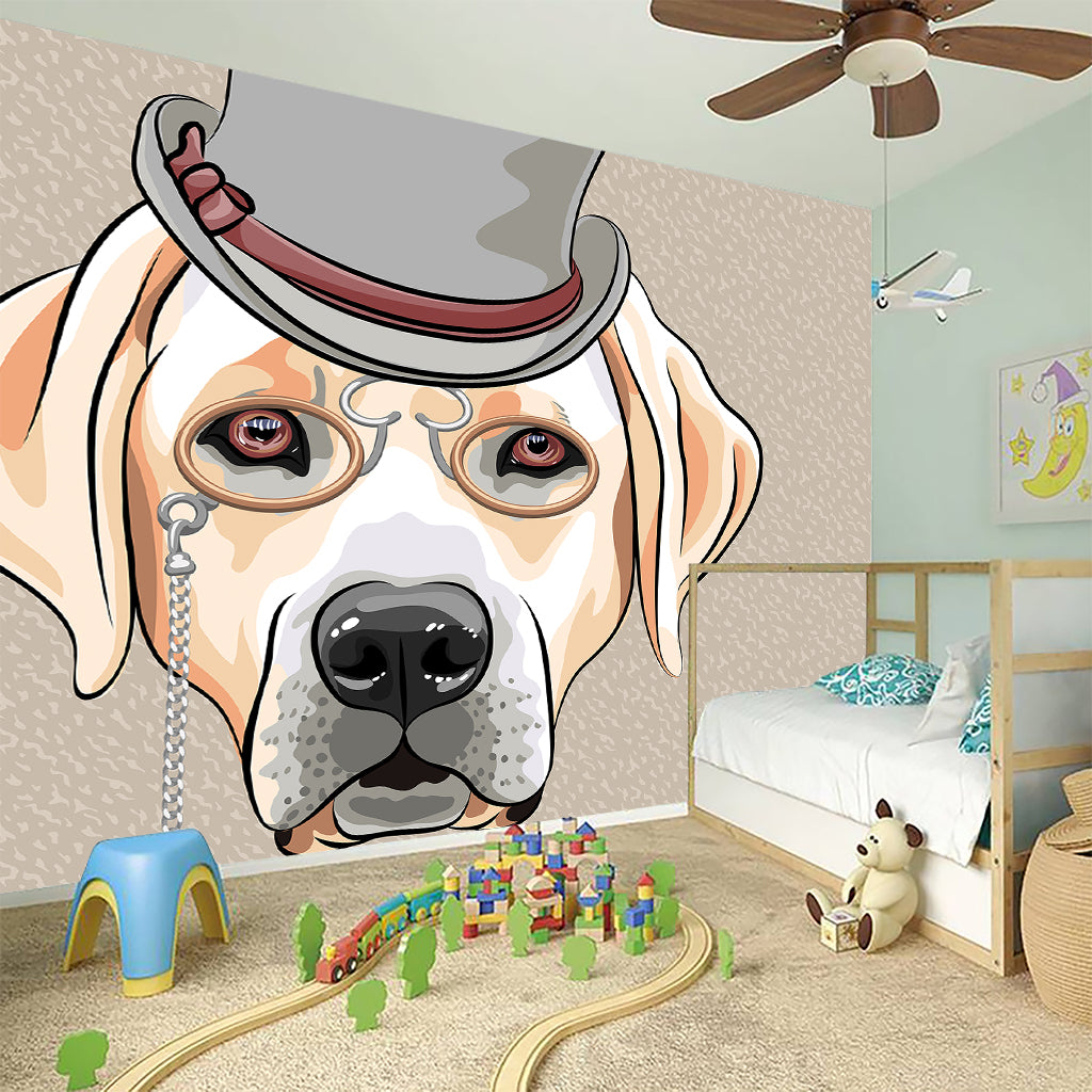 Hipster Labrador Retriever Print Wall Sticker