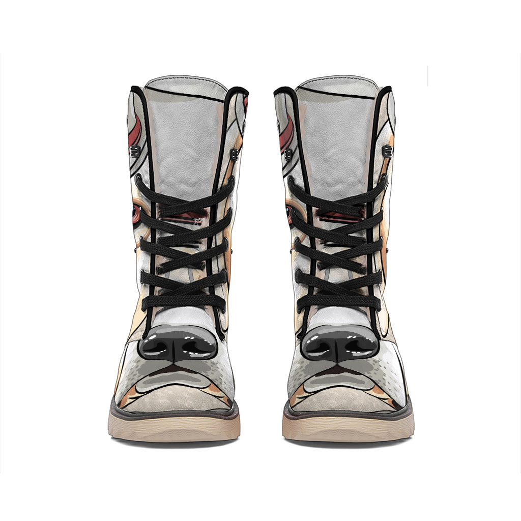 Hipster Labrador Retriever Print Winter Boots