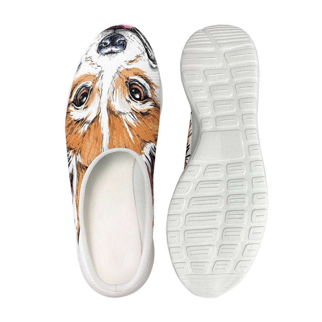 Hipster Pembroke Welsh Corgi Print Mesh Casual Shoes