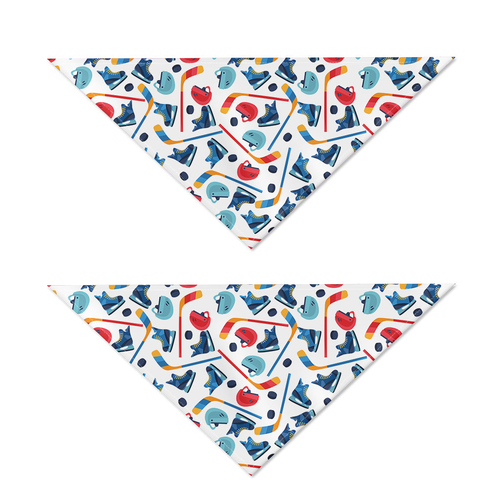 Hockey Equipment Pattern Print Dog Bandana